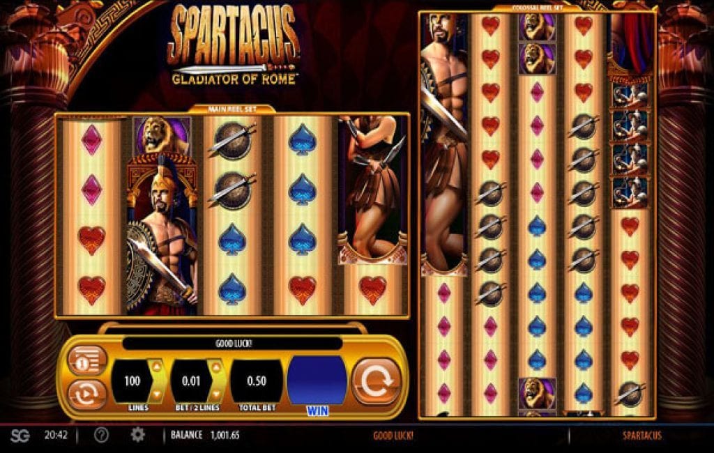 spartacus gladiator of rome slot machine